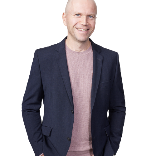 Kuvassa Kokoomus -puolueen ehdokas Antti Harjuoja