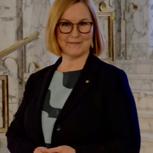 Kuvassa Perus­suomalaiset -puolueen ehdokas Kaisa Juuso