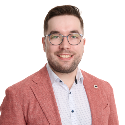 Kuvassa Vihreät -puolueen ehdokas Owain Hopeaketo