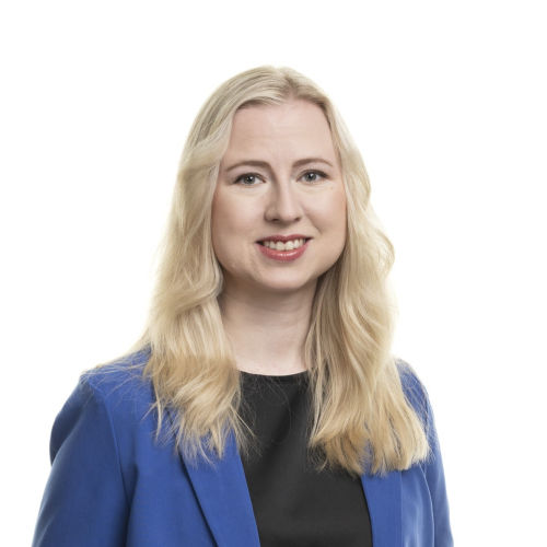 Kuvassa Kokoomus -puolueen ehdokas Karoliina Saraste